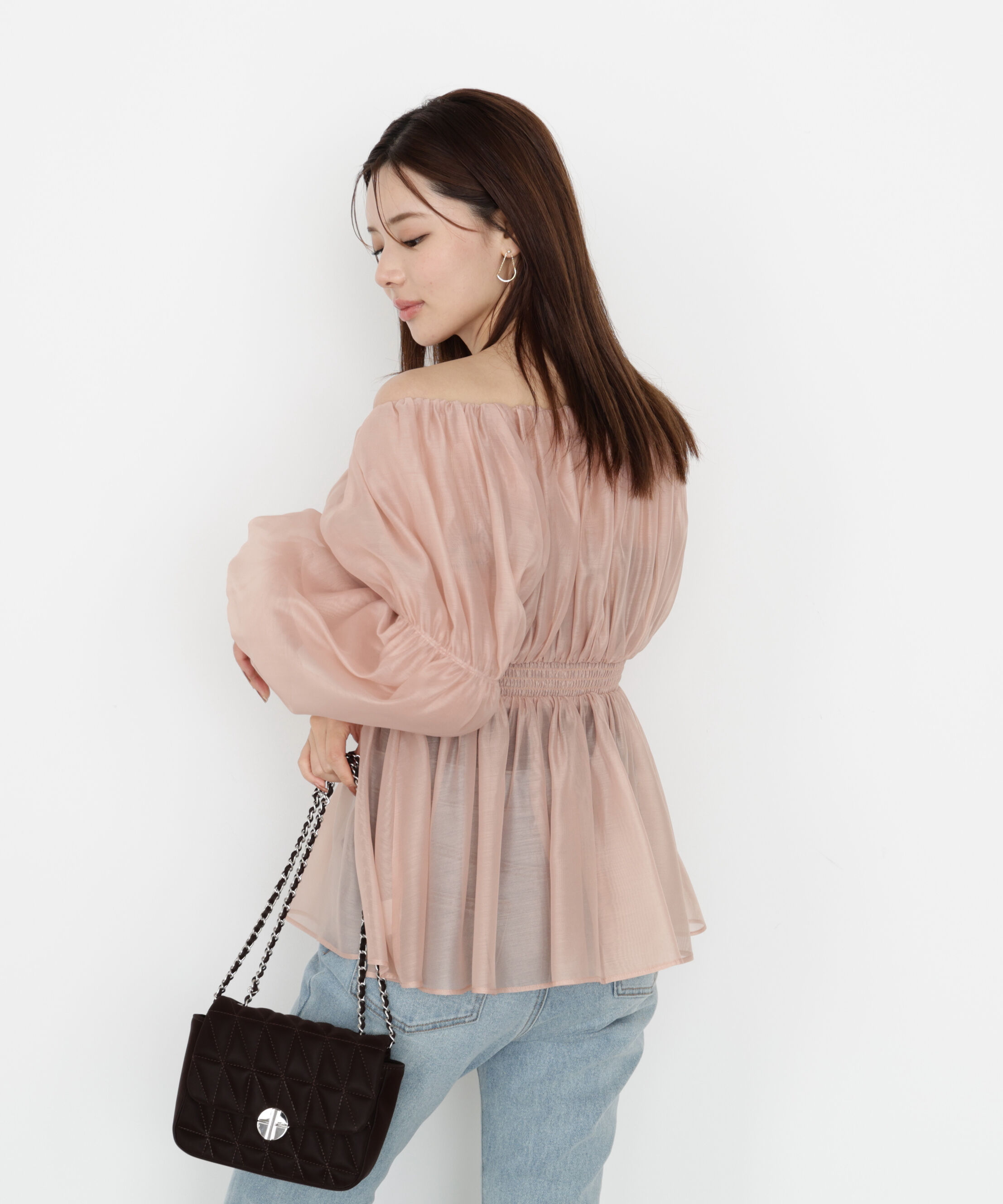 PROPORTION BODY DRESSING「＜ウォッシャブル＞バルーンスリーブオフショルブラウス 25AW」|シャツ・ブラウス|