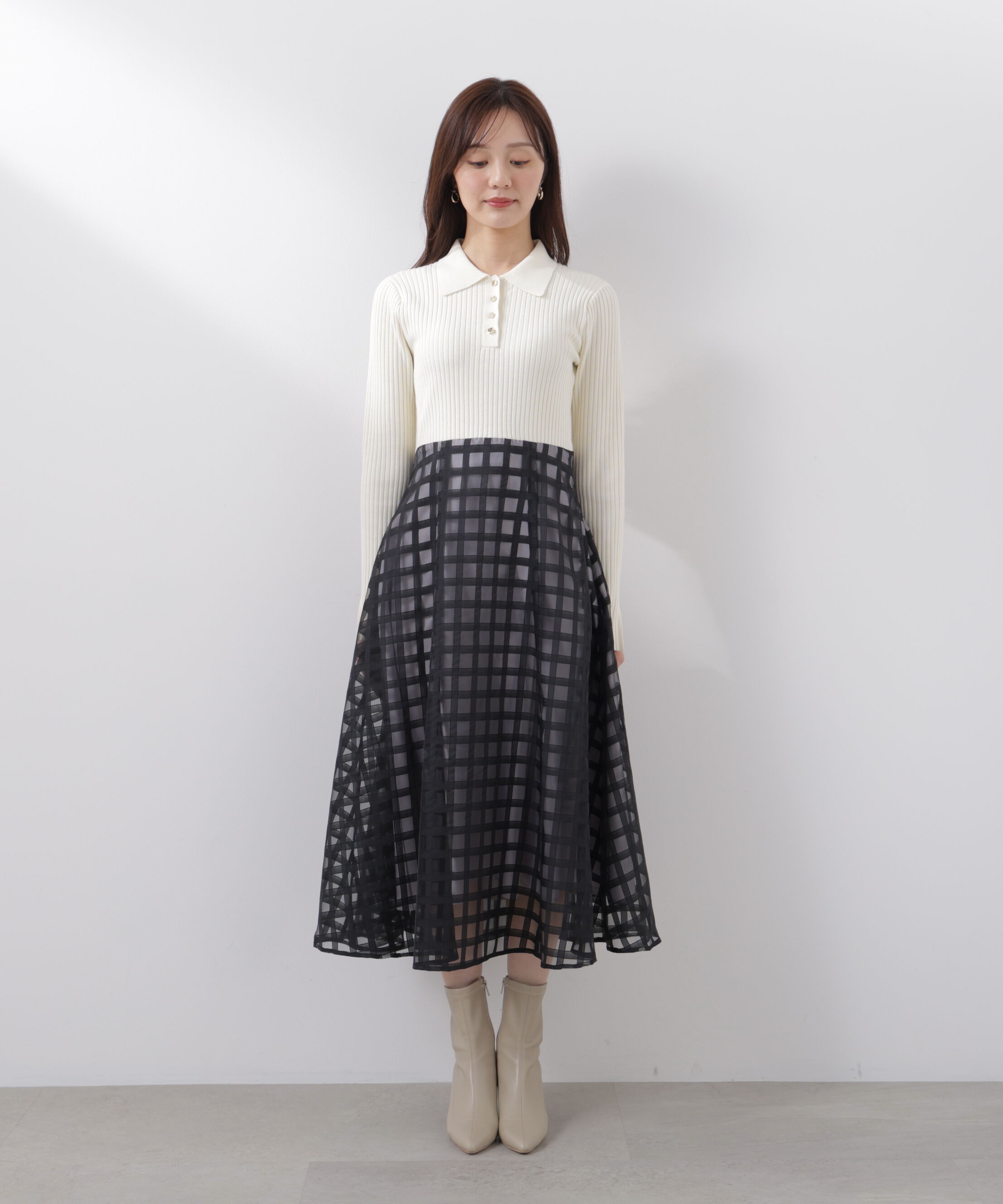 PROPORTION BODY DRESSING「ポロカラーニットワンピース　26SS」|ワンピース|