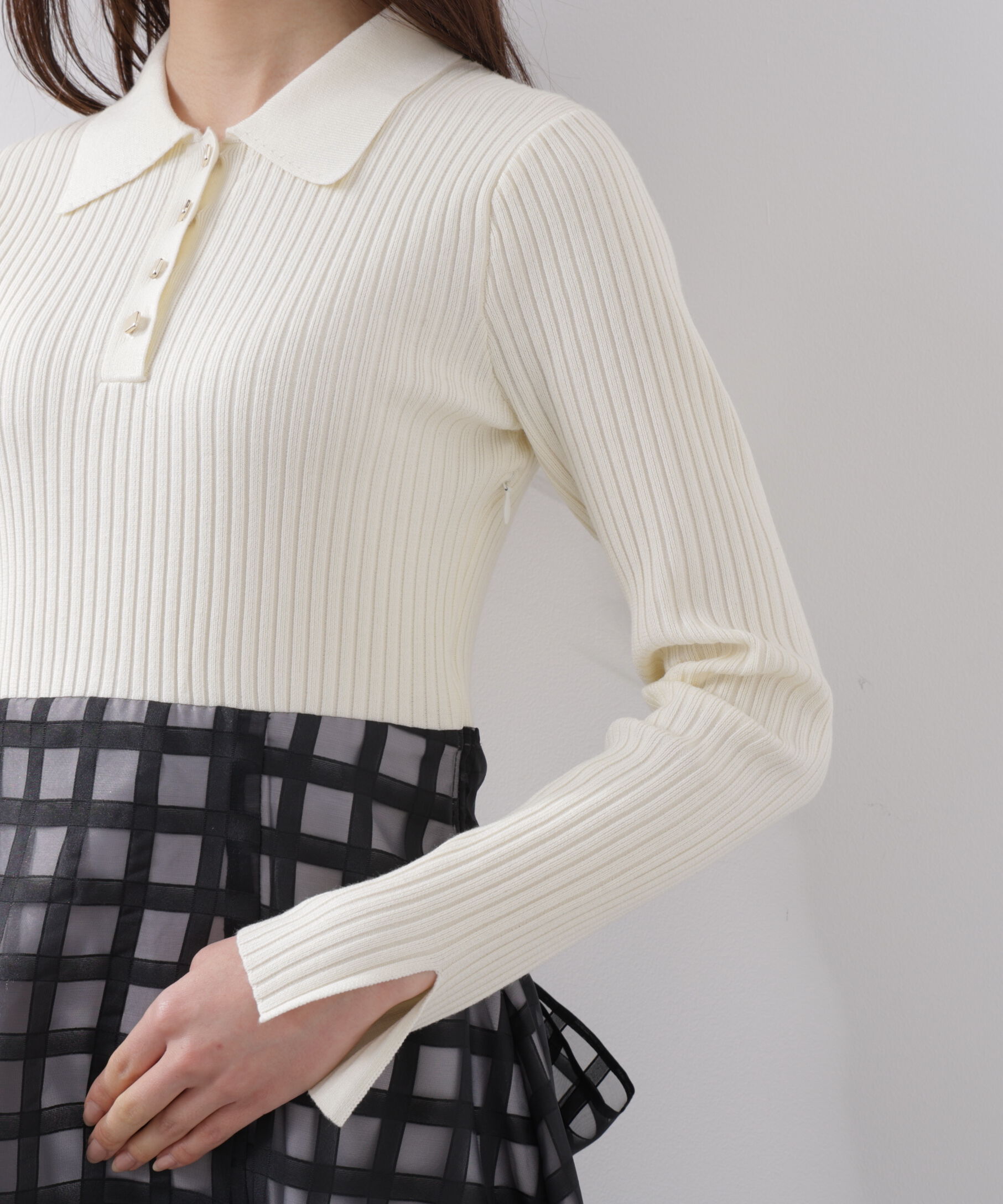 PROPORTION BODY DRESSING「ポロカラーニットワンピース　26SS」|ワンピース|