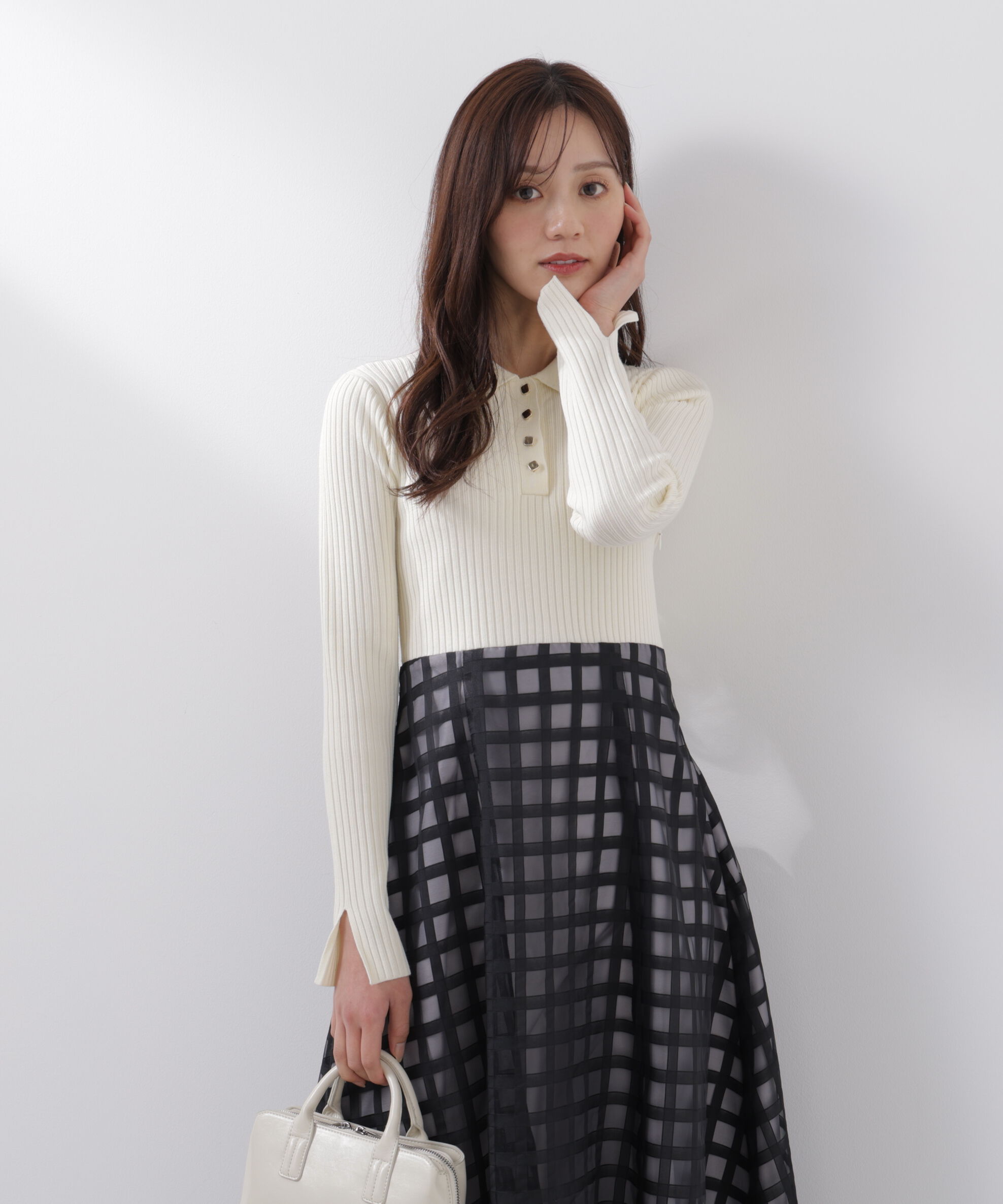 PROPORTION BODY DRESSING「ポロカラーニットワンピース　26SS」|ワンピース|