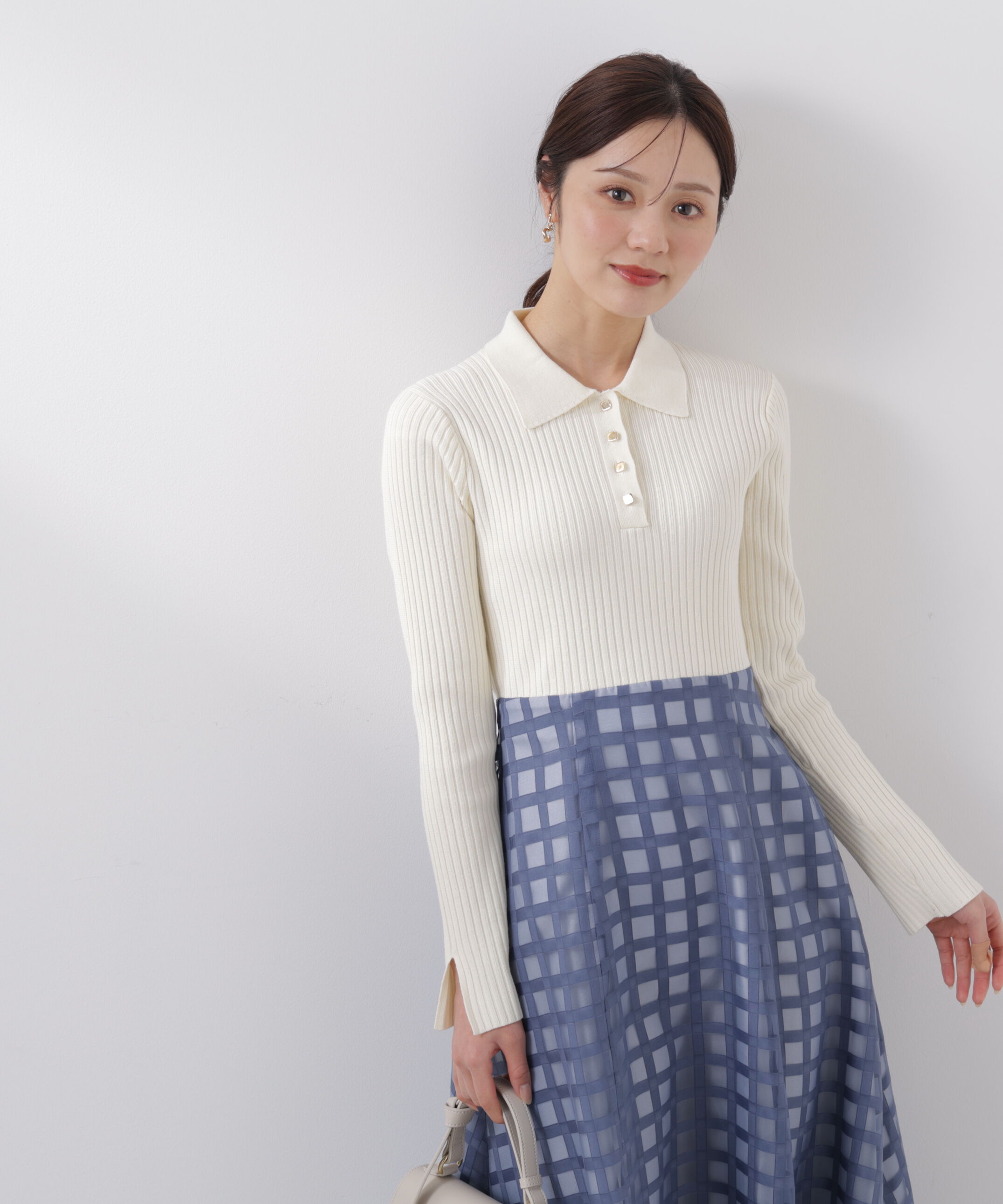 PROPORTION BODY DRESSING「ポロカラーニットワンピース　26SS」|ワンピース|