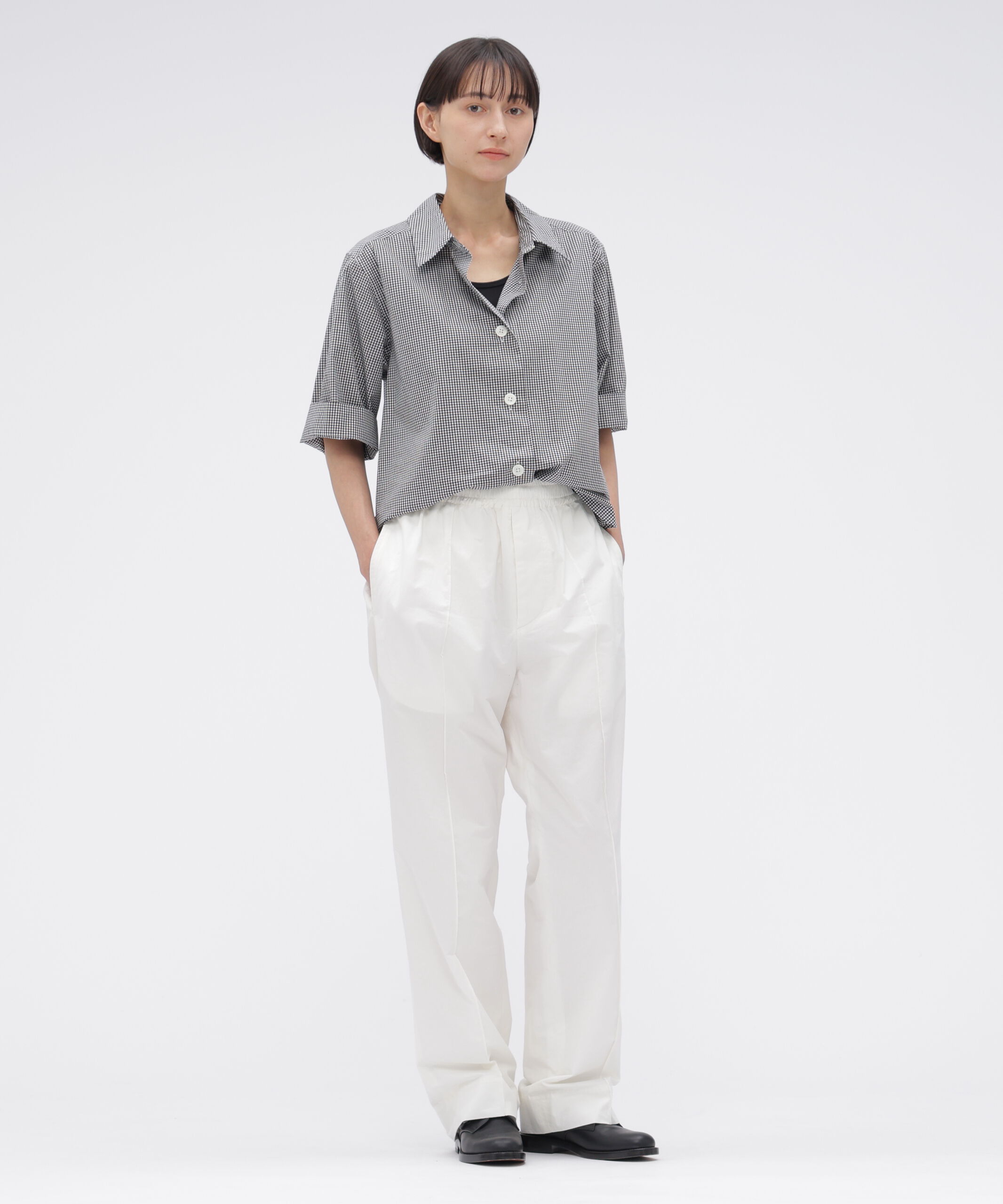  「COTTON LINEN GINGHAM SHIRT」|シャツ・ブラウス|