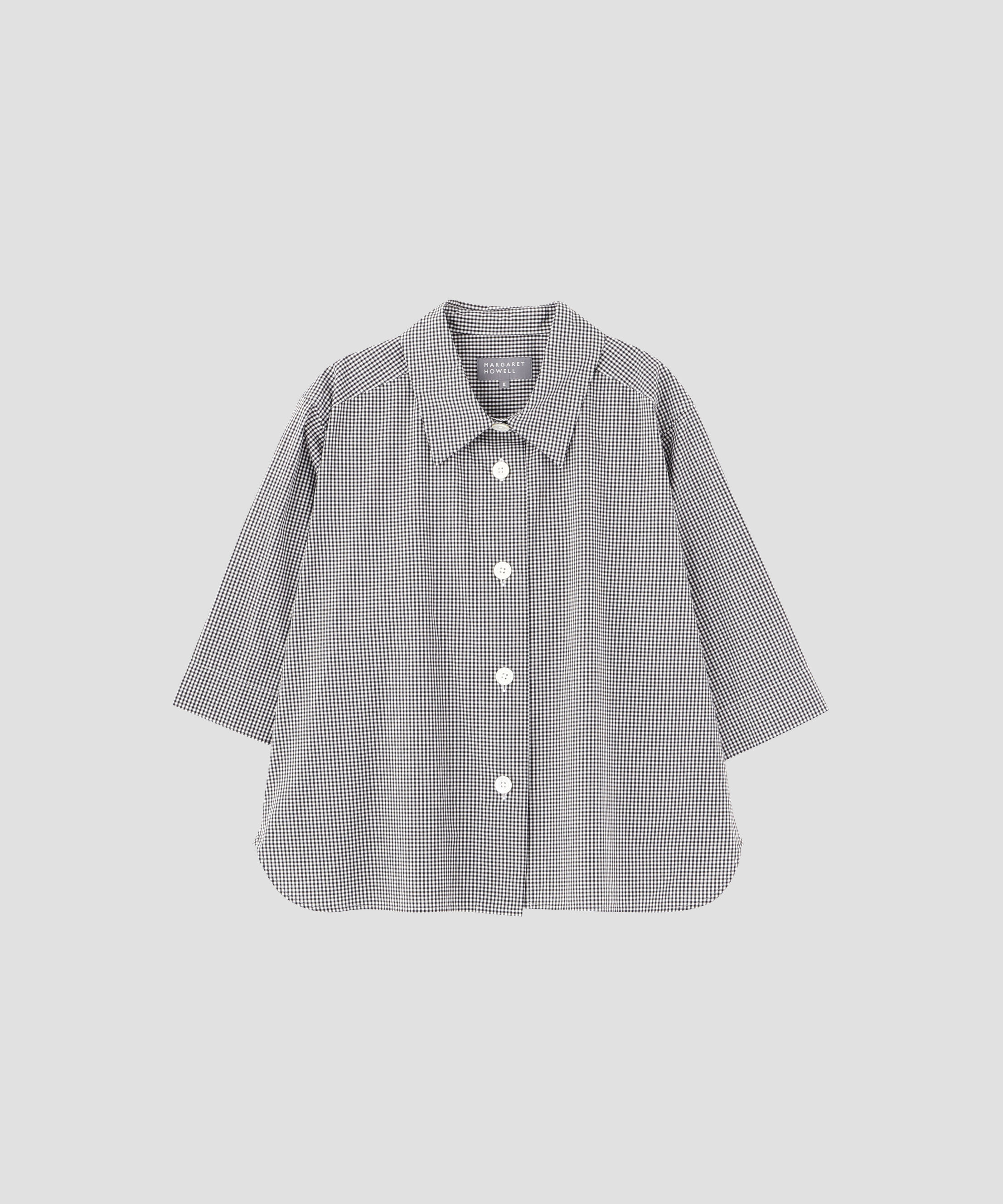  「COTTON LINEN GINGHAM SHIRT」|シャツ・ブラウス|