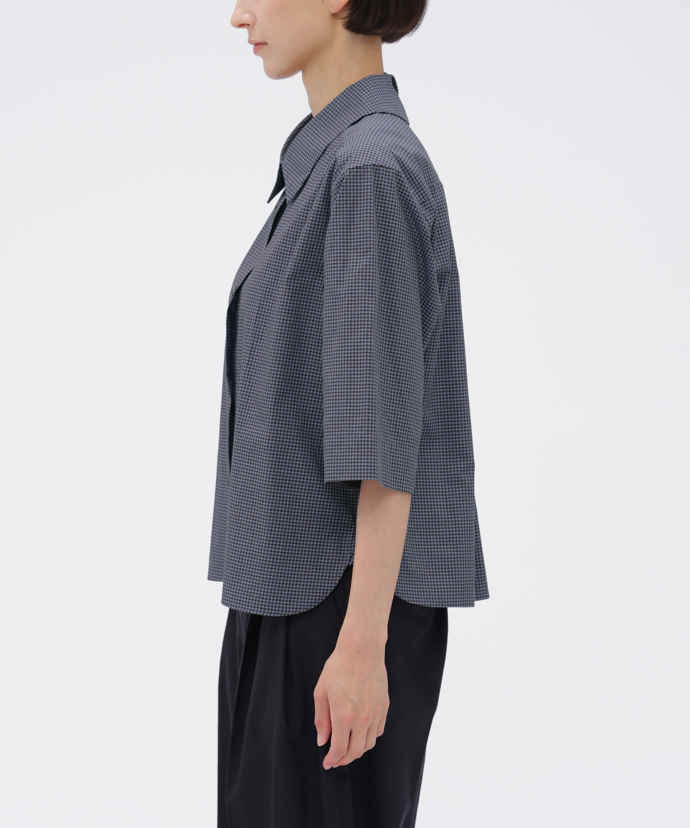  「COTTON LINEN GINGHAM SHIRT」|シャツ・ブラウス|