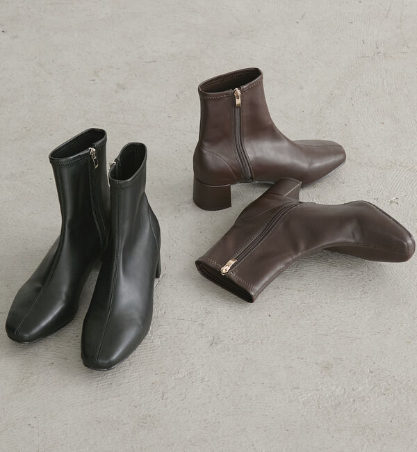 Doux archives「ストレッチショートブーツ」|その他|BLACK