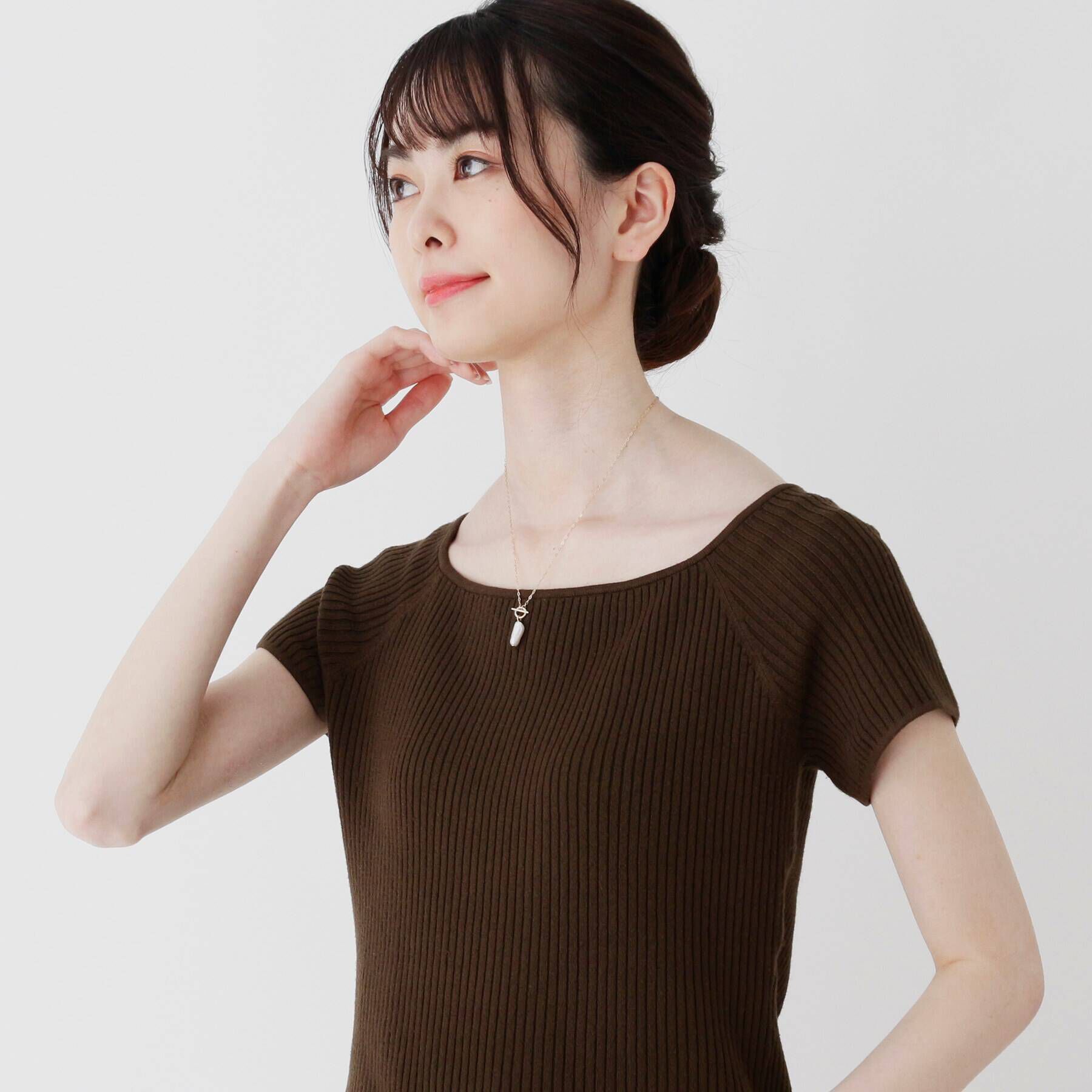 COCOSHNIK「K10バロック淡水パール マンテルネックレス」|ネックレス|