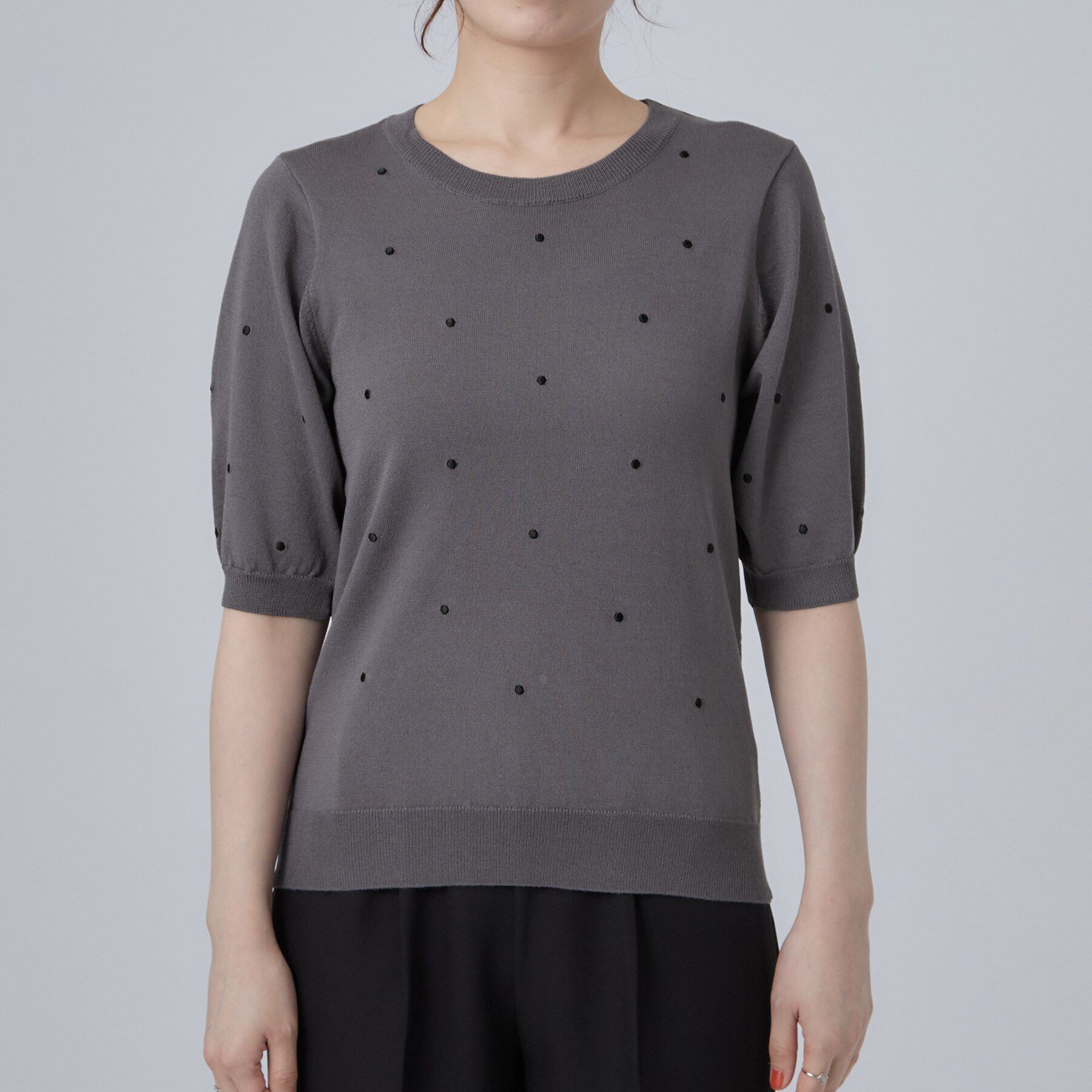 SHOO･LA･RUE「ドット刺繍ニット」|ニット・セーター|