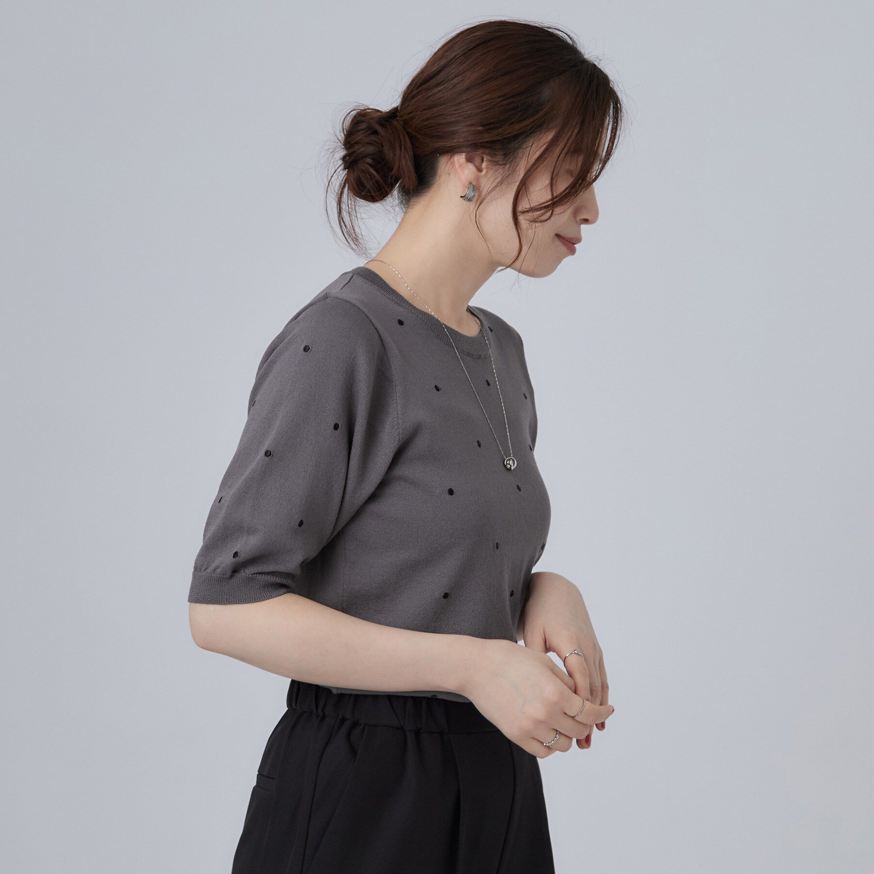 SHOO･LA･RUE「ドット刺繍ニット」|ニット・セーター|