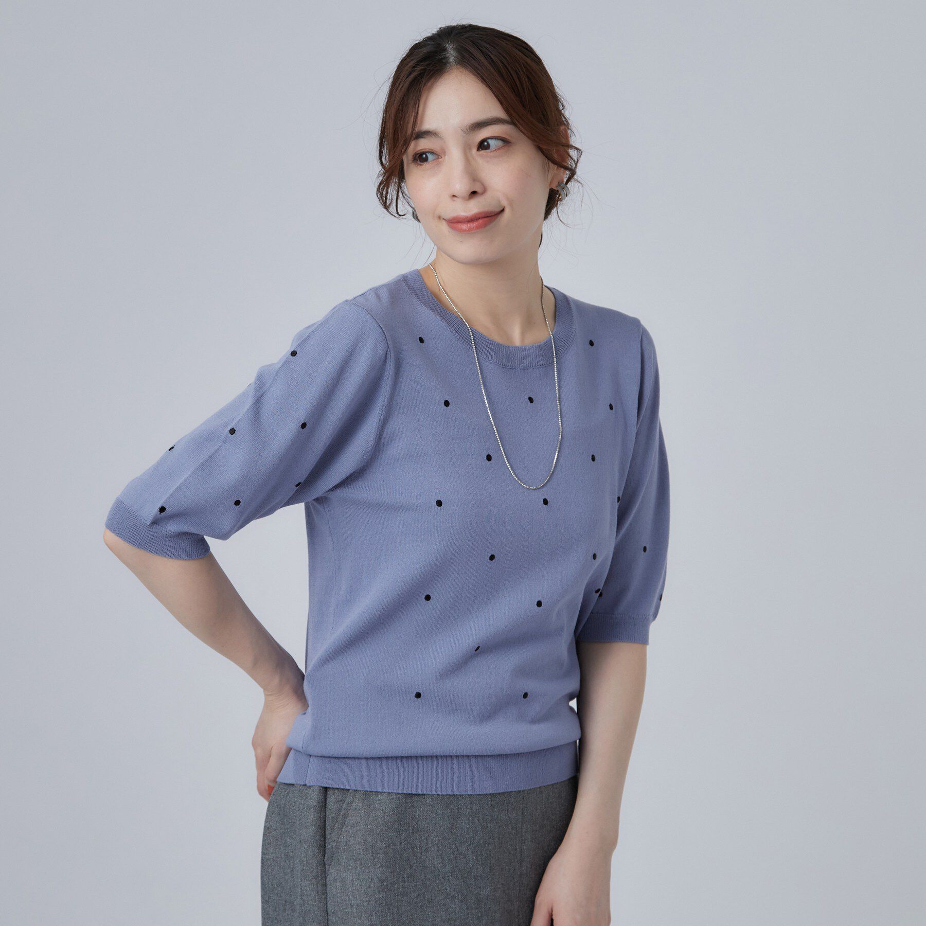 SHOO･LA･RUE「ドット刺繍ニット」|ニット・セーター|