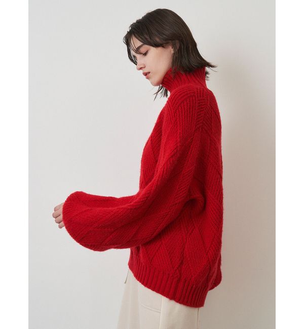 ELENDEEK「LOW GAUGE DIAMOND HIGH NECK KT」|ニット・セーター|