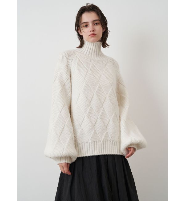 ELENDEEK「LOW GAUGE DIAMOND HIGH NECK KT」|ニット・セーター|