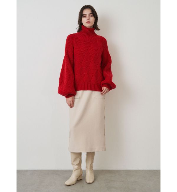 ELENDEEK「LOW GAUGE DIAMOND HIGH NECK KT」|ニット・セーター|