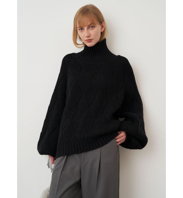 ELENDEEK「LOW GAUGE DIAMOND HIGH NECK KT」|ニット・セーター|