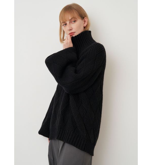 ELENDEEK「LOW GAUGE DIAMOND HIGH NECK KT」|ニット・セーター|