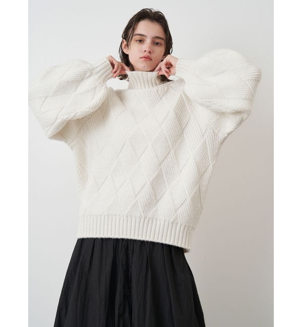 ELENDEEK「LOW GAUGE DIAMOND HIGH NECK KT」|ニット・セーター|