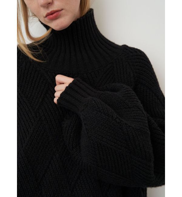 ELENDEEK「LOW GAUGE DIAMOND HIGH NECK KT」|ニット・セーター|