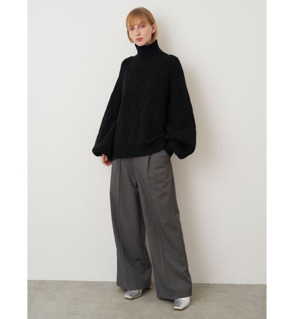 ELENDEEK「LOW GAUGE DIAMOND HIGH NECK KT」|ニット・セーター|