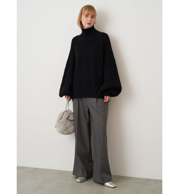 ELENDEEK「LOW GAUGE DIAMOND HIGH NECK KT」|ニット・セーター|