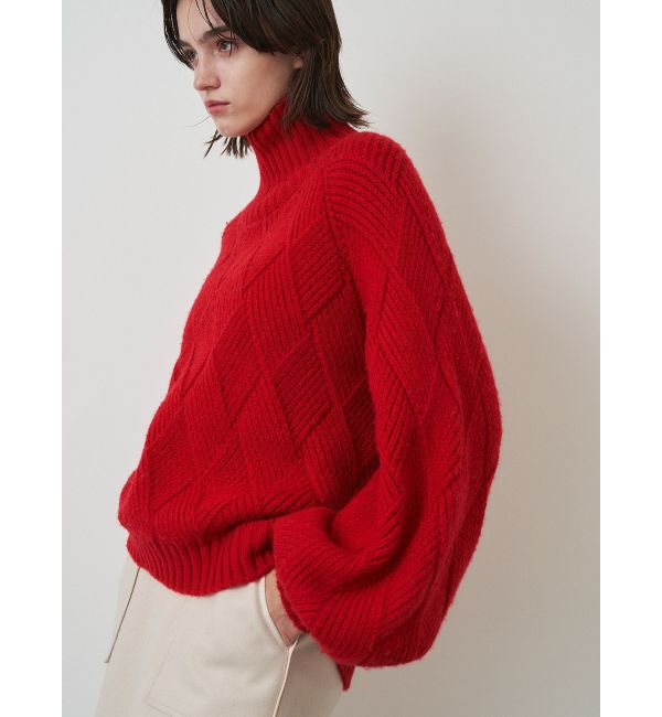 ELENDEEK「LOW GAUGE DIAMOND HIGH NECK KT」|ニット・セーター|