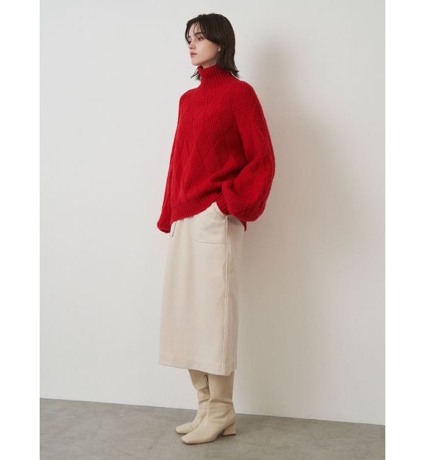 ELENDEEK「LOW GAUGE DIAMOND HIGH NECK KT」|ニット・セーター|