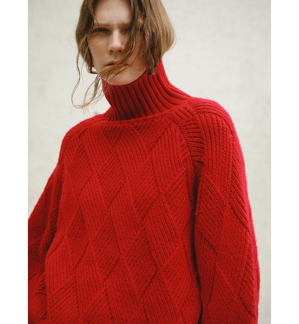 ELENDEEK「LOW GAUGE DIAMOND HIGH NECK KT」|ニット・セーター|