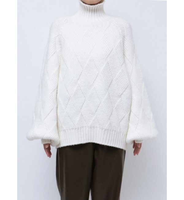 ELENDEEK「LOW GAUGE DIAMOND HIGH NECK KT」|ニット・セーター|