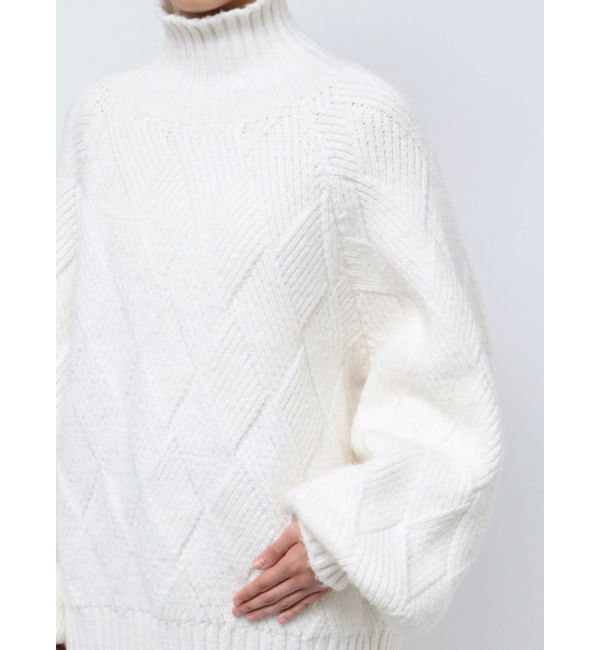 ELENDEEK「LOW GAUGE DIAMOND HIGH NECK KT」|ニット・セーター|