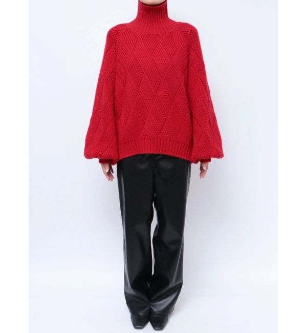 ELENDEEK「LOW GAUGE DIAMOND HIGH NECK KT」|ニット・セーター|