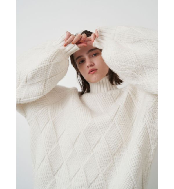 ELENDEEK「LOW GAUGE DIAMOND HIGH NECK KT」|ニット・セーター|