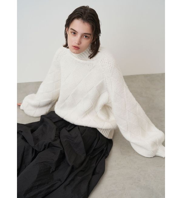 ELENDEEK「LOW GAUGE DIAMOND HIGH NECK KT」|ニット・セーター|