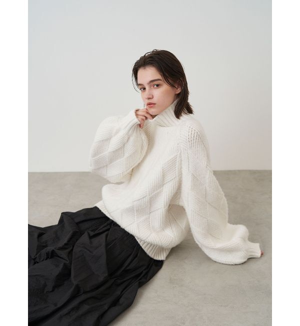 ELENDEEK「LOW GAUGE DIAMOND HIGH NECK KT」|ニット・セーター|