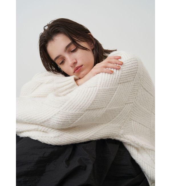 ELENDEEK「LOW GAUGE DIAMOND HIGH NECK KT」|ニット・セーター|