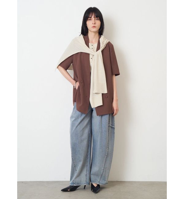 ELENDEEK「PANEL TUK DENIM WIDE PT」|デニム|
