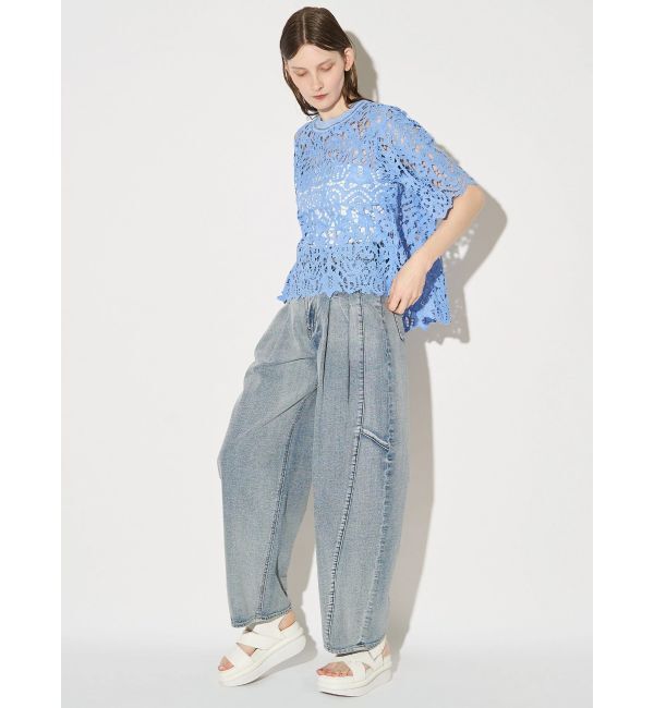 ELENDEEK「PANEL TUK DENIM WIDE PT」|デニム|