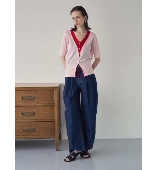 ELENDEEK「PANEL TUK DENIM WIDE PT」|デニム|