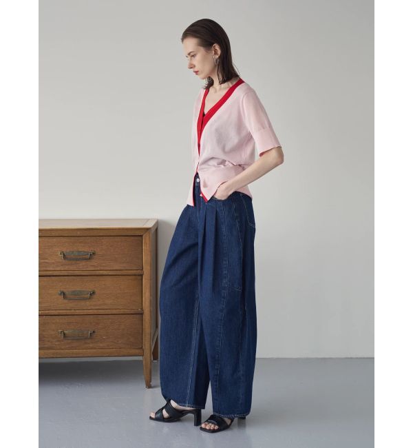 ELENDEEK「PANEL TUK DENIM WIDE PT」|デニム|