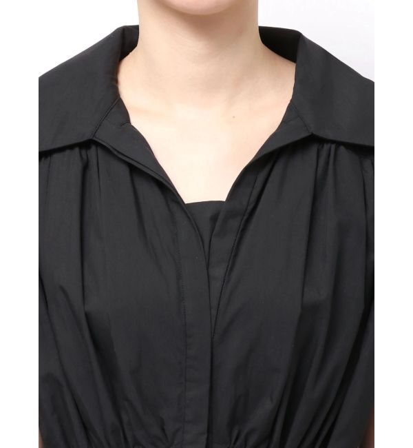 ELENDEEK「ROUND SLEEVE GATHER OP」|ワンピース|