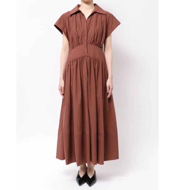 ELENDEEK「ROUND SLEEVE GATHER OP」|ワンピース|