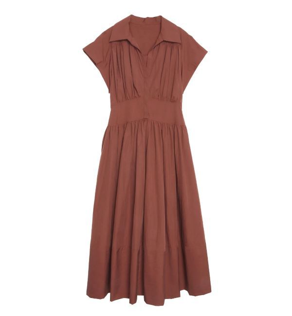 ELENDEEK「ROUND SLEEVE GATHER OP」|ワンピース|
