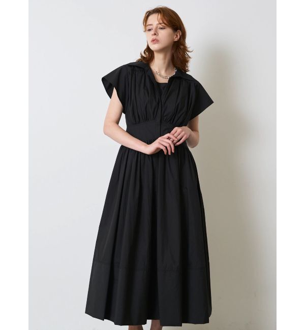 ELENDEEK「ROUND SLEEVE GATHER OP」|ワンピース|