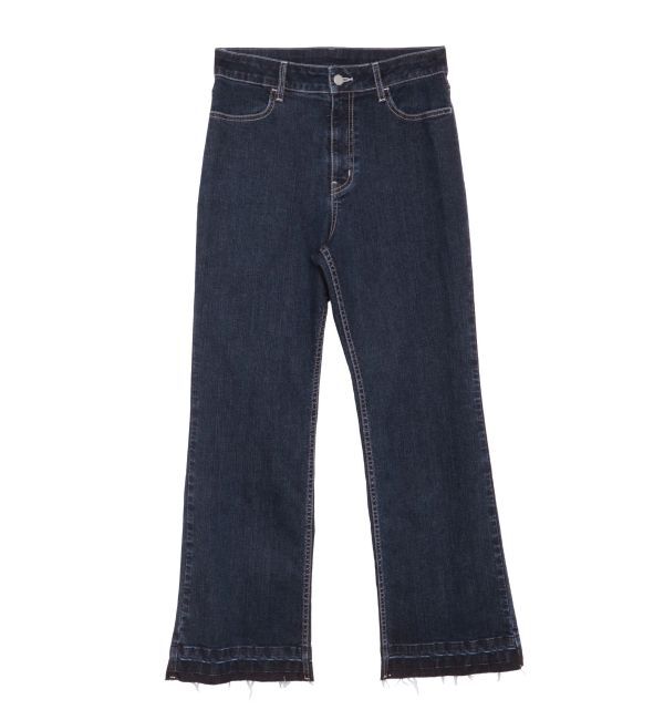 ELENDEEK「SEMI FLARE ROUGH DENIM WIDE PT」|デニム|
