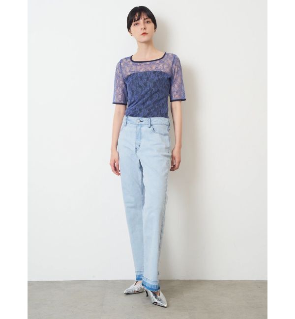 ELENDEEK「SEMI FLARE ROUGH DENIM WIDE PT」|デニム|