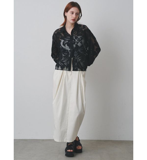 ELENDEEK「LEAVES PATTERN LACE SH」|シャツ・ブラウス|