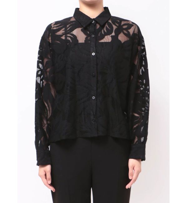 ELENDEEK「LEAVES PATTERN LACE SH」|シャツ・ブラウス|