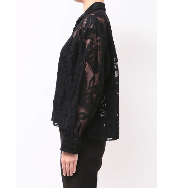 ELENDEEK「LEAVES PATTERN LACE SH」|シャツ・ブラウス|