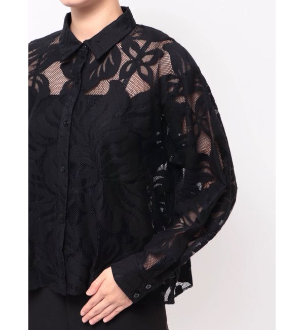 ELENDEEK「LEAVES PATTERN LACE SH」|シャツ・ブラウス|