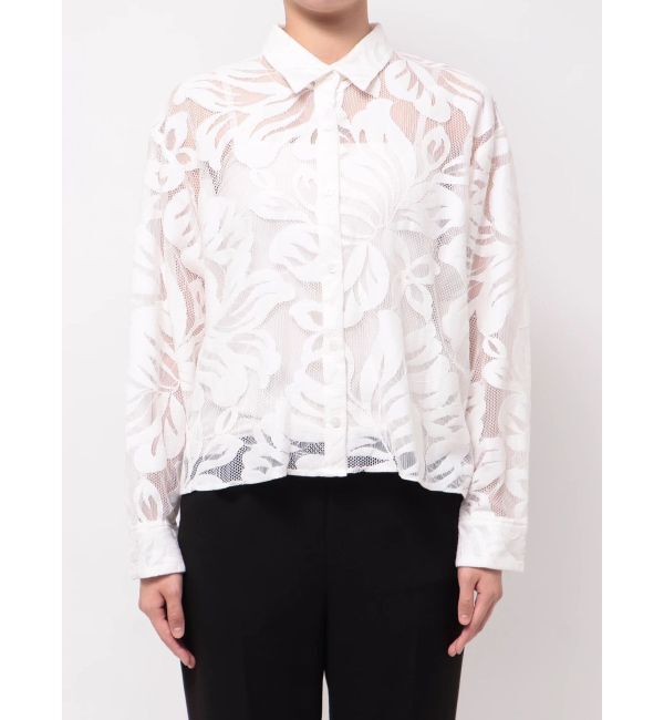 ELENDEEK「LEAVES PATTERN LACE SH」|シャツ・ブラウス|