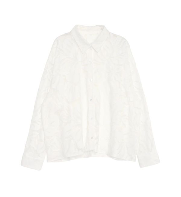 ELENDEEK「LEAVES PATTERN LACE SH」|シャツ・ブラウス|