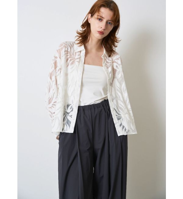 ELENDEEK「LEAVES PATTERN LACE SH」|シャツ・ブラウス|