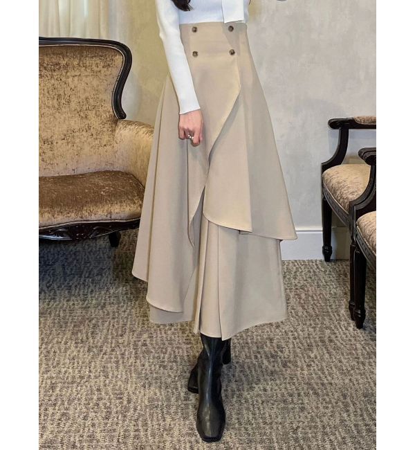 MERCURYDUO「イレヘムトレンチスカート」|スカート|ベージュ